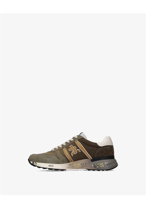 Premiata Lander 8009 mens sneakers in suede and nylon military green PREMIATA |  | LANDER VAR8009